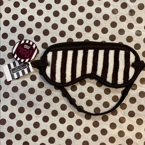 Henri Bendel Black and White Striped Sleep Mask